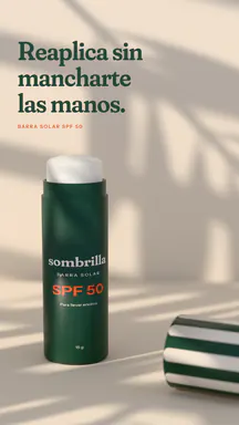 Anuncio vertical de Sombrilla con la barra solar