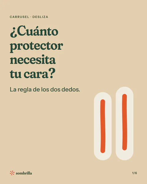 Portada del carrusel de Sombrilla «¿Cuánto protector necesita tu cara?»