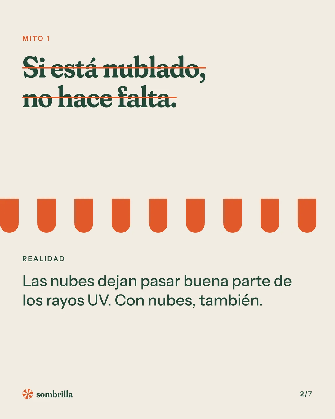 Mito 1: si está nublado, no hace falta