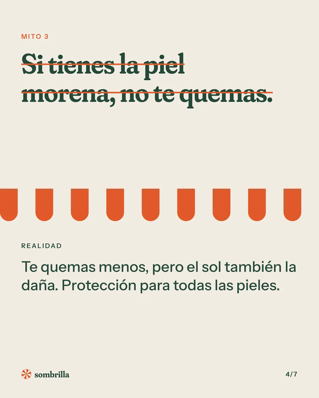 Mito 3: si tienes la piel morena, no te quemas