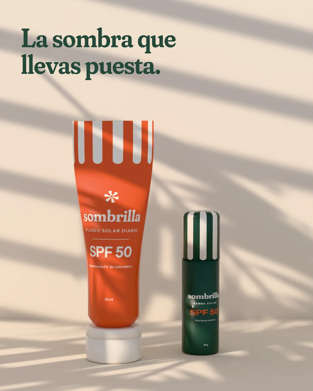Publicación de Sombrilla: «La sombra que llevas puesta», con el tubo y el frasco hechos en 3D