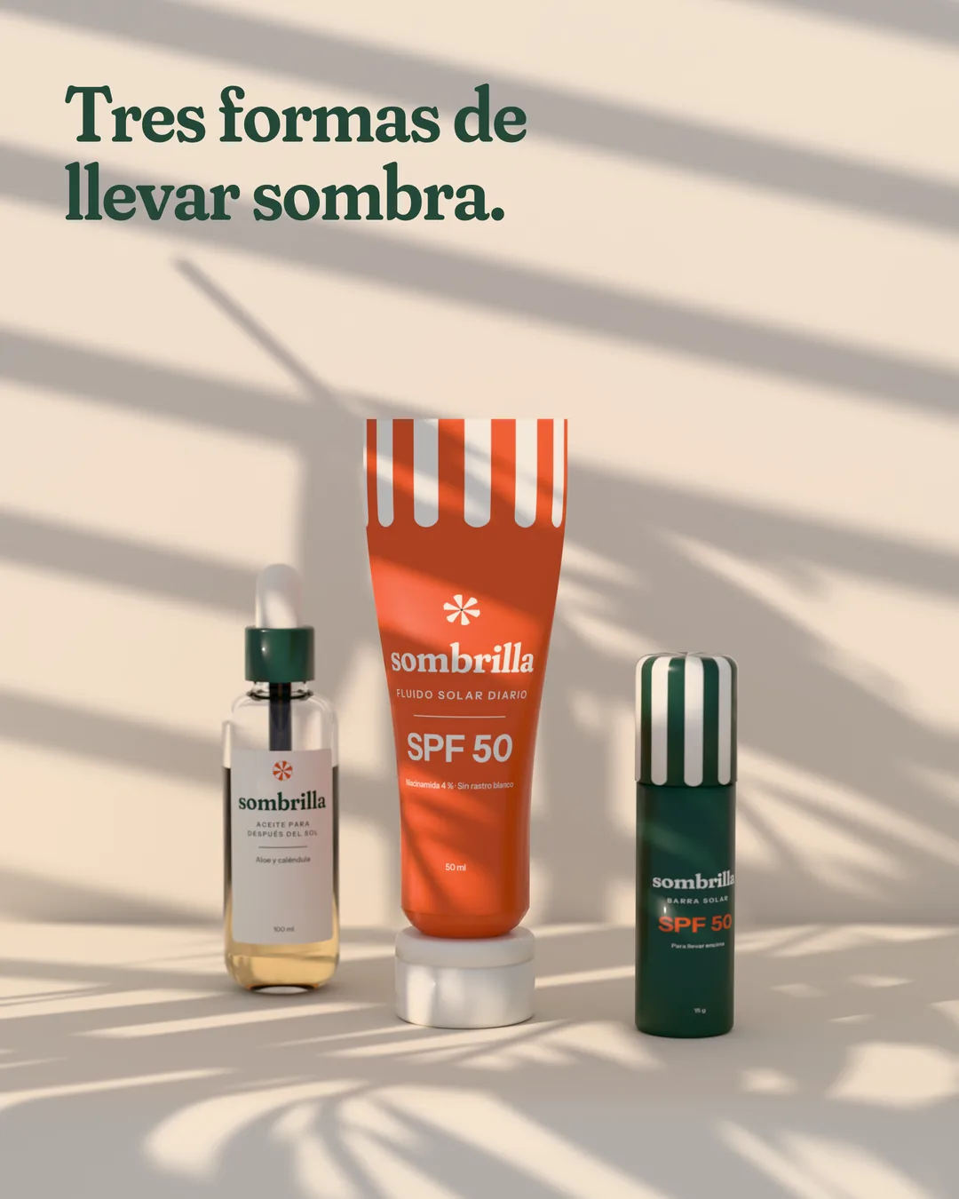 Publicación de Sombrilla con los tres envases hechos en 3D